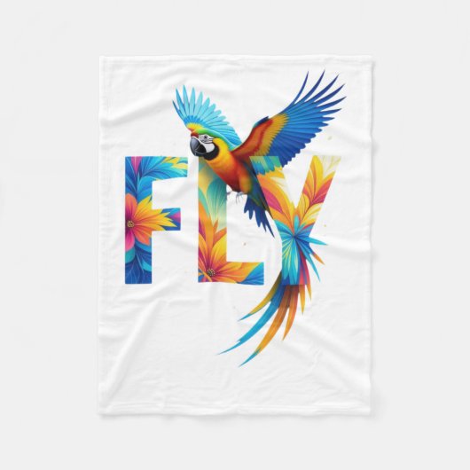 Fly Parrot Bliss Blankets  Fleece Deken (Voorkant)
