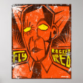 FLY ROCKET RED POSTER (Voorkant)