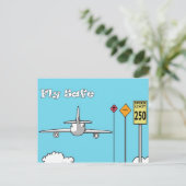 "Fly Safe" Briefkaart (Staand voorkant)