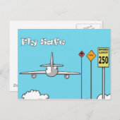 "Fly Safe" Briefkaart (Voorkant / Achterkant)