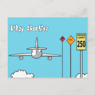 "Fly Safe" Briefkaart