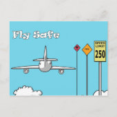 "Fly Safe" Briefkaart (Voorkant)