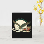 Fly Santa Fly Christmas, Santa Football  Kaart (Gele Bloem)