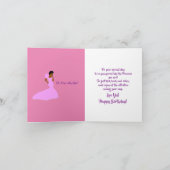 Fly Sister African American Birthday Kaart (Binnen)