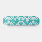 Fly Sky Modern Typografie Blue Mandala Persoonlijk Skateboard (Horizontaal)