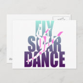Fly Soar Dance Briefkaart (Voorkant / Achterkant)