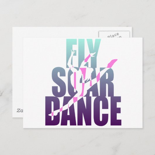 Fly Soar Dance Briefkaart (Voorkant / Achterkant)