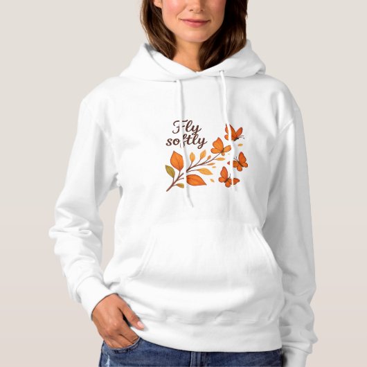 Fly Softly Dames Hoodie Sweatshirt (Voorkant)