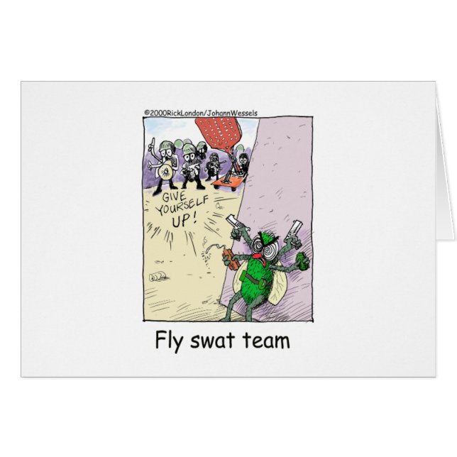 Fly Swat Team Funny Police Gifts & Collectibles (Voorkant Horizontaal)