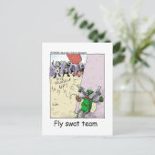 Fly Swat Team Funny Police Gifts & Collectibles Briefkaart (Staand voorkant)