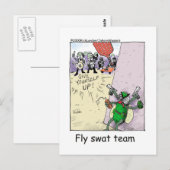 Fly Swat Team Funny Police Gifts & Collectibles Briefkaart (Voorkant / Achterkant)