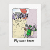 Fly Swat Team Funny Police Gifts & Collectibles Briefkaart (Voorkant)