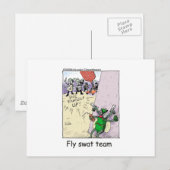 Fly Swat Team Funny Police Gifts & Collectibles Briefkaart (Voorkant / Achterkant)