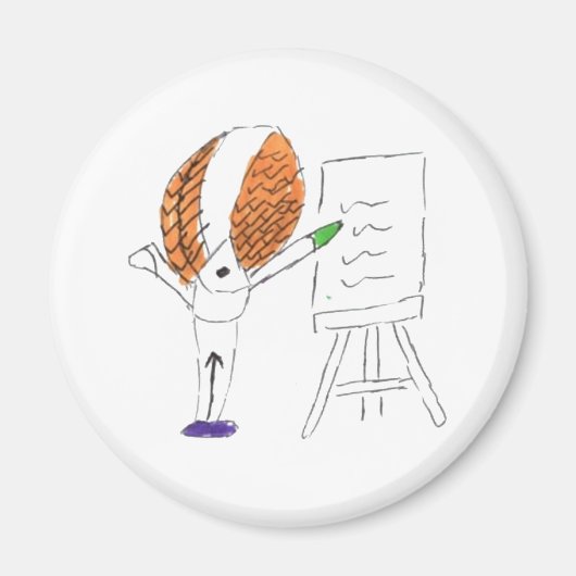 Fly Teacher Round Magnet (Voorkant)