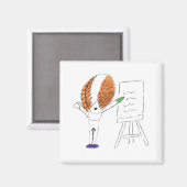 Fly Teacher Square Magnet (Voorkant / Achterkant)