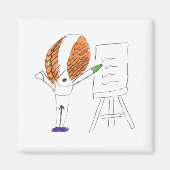 Fly Teacher Square Magnet (Voorkant)