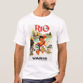 FLY to RIO DE JANEIRO BRAZIL Varig Airlines Travel T-shirt (Voorkant)