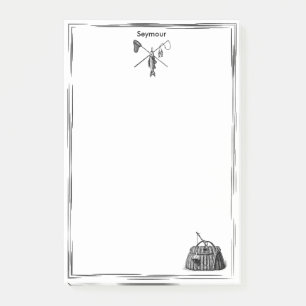 -fly-vismonogrammed post-it notes