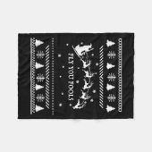 Fly You Fools Wizard Santa Sleigh Reindeer Christm Fleece Deken (Voorkant (Horizontaal))
