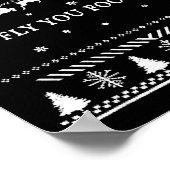 Fly You Fools Wizard Santa Sleigh Reindeer Christm Poster (Hoek)