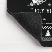Fly You Fools Wizard Santa Sleigh Reindeer Ugly Ch Muismat (Hoek)