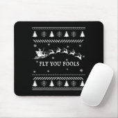 Fly You Fools Wizard Santa Sleigh Reindeer Ugly Ch Muismat (Met muis)