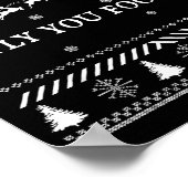 Fly You Fools Wizard Santa Sleigh Reindeer Ugly Ch Poster (Hoek)