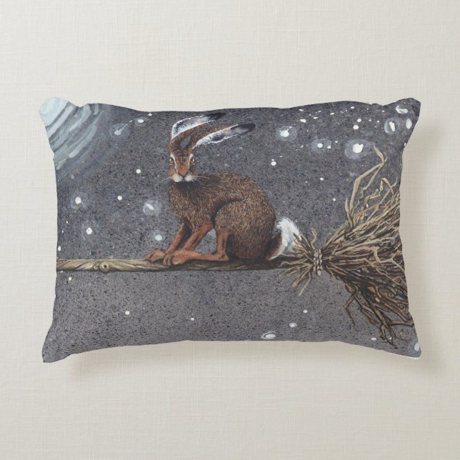 Flyaway Hare Pillow Accent Kussen (Voorkant)