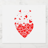 Flyaway Love Hearts Bier Etiket (Enkel label)