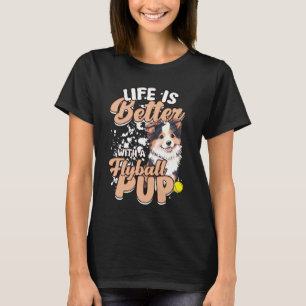 Flyball Border Collie hondenleven is beter met een T-shirt