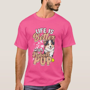 Flyball Border Collie hondenleven is beter met een T-shirt
