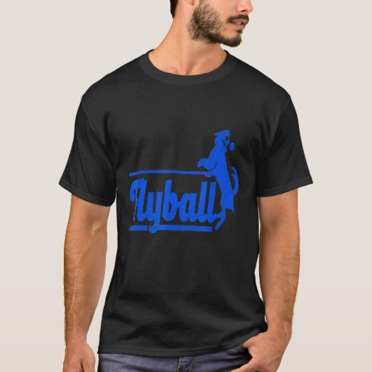 Flyball Cool Retro Dog Designs Cadeau T-shirt (Voorkant)
