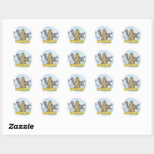 Flyball Sheltie Ronde Sticker (Vel)
