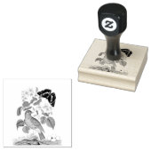 Flycatcher Bird Butterfly Scrapbooking Rubberstempel (Gestempeld)