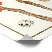 Flycatchers op Nandina Struik door Ohara Koson Poster (Hoek)