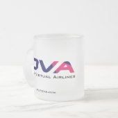 FlyDVA - Alleen Letter grafische kaarten Matglas Koffiemok (Voorkant links)