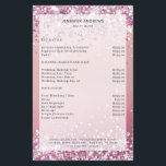 Flyer<br><div class="desc">Moderne,  glitter,  salon,  prijslijst. Geef uw product in een paar minuten uit door uw gegevens toe te voegen. U kunt het lettertype/de kleur/de positie wijzigen door het lettertype "verder aan te passen".</div>