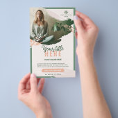 Flyer 14 cm x 21,6 cm Welbevinden 14 cm (Hand)