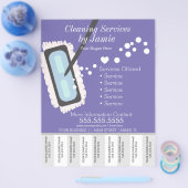 Flyer A met afscheurstroken voor schoonmaakbedrijv (Enkel)