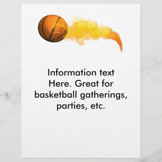 Flyer Basketball voor feestjes, bijeenkomsten, enz (Voorkant)
