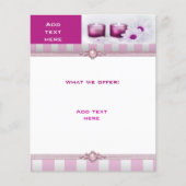 Flyer Beauty Salon Spa Roze Witte StripeTemplate (Voorkant)