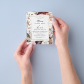 Flyer 'Budget Dusty Rose Floral' om de datum te re (Hand)