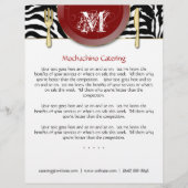 Flyer Catering Cutlery Zebra Red (Voorkant)