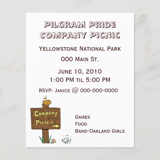 Flyer Corporate Company Picnic (Achterkant)