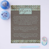 Flyer Damask Turquoise Blue Brown 5 (Enkel)