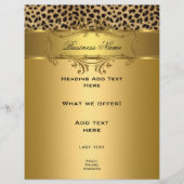 Flyer Elegant Classy Gold Black Leopard (Voorkant)