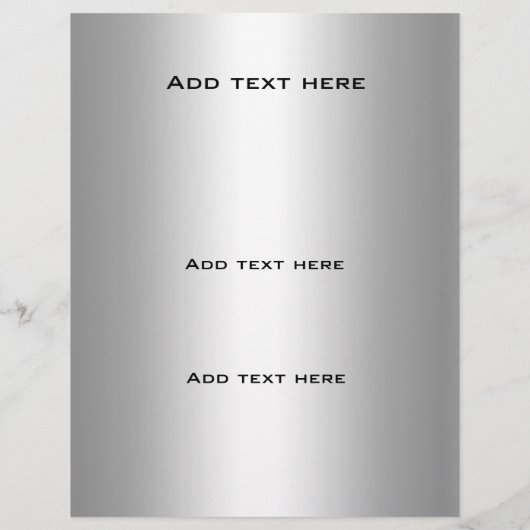 Flyer Elegant Classy Silver Embossed Floral (Achterkant)