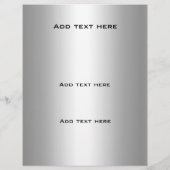 Flyer Elegante Klasse Zilver Geblindeerd Bloemmoti (Achterkant)