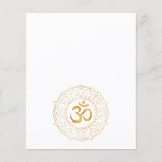 FLYER: GOUD MANDALA & OHM FLYER (Achterkant)