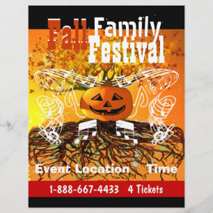 Flyer Herfst Familie Festival Halloween Herfst Eve